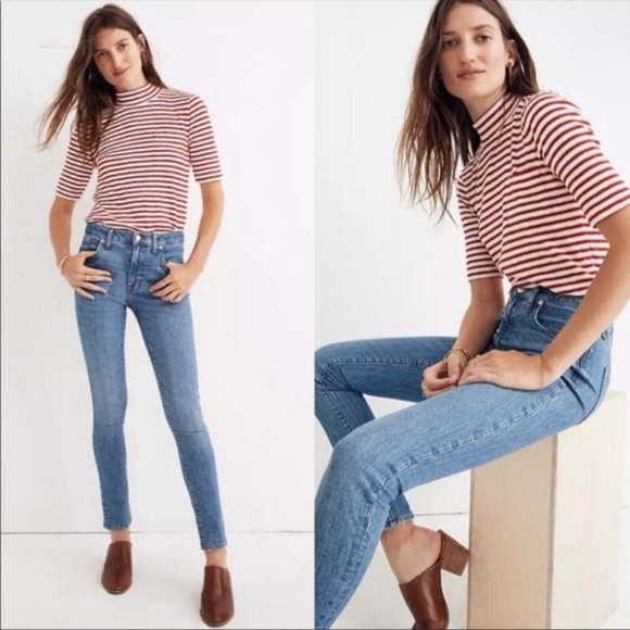 Madewell Denim - Madewell 9" Mid-Rise Skinny Jeans in Comfort Stretch: Eco Edition Size 27